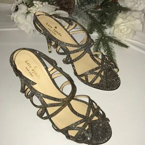 KATE SPADE Glitter Sparkle strap heels
